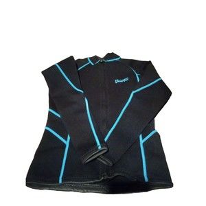 Goldfin Wetsuit Jacket Black With Blue Stitch Youth Large